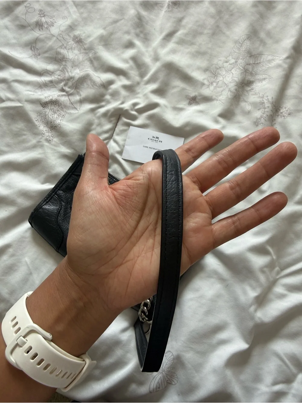 Coach | black pebbled leather Mickie crossbody bag